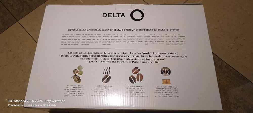 Ekspres do kawy Delta Q Miklqool ze spieniaczem mleka ,nowy, gwarancja
