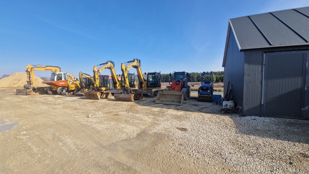 minikoparka koparka wozidło zagęszczarka wypożyczalnia wynajem młot