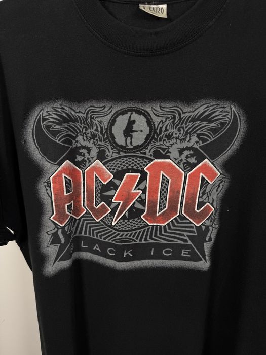 AC/DC Black Ice Tour 2009 czarna koszulka t-shirt band tee unisex XL