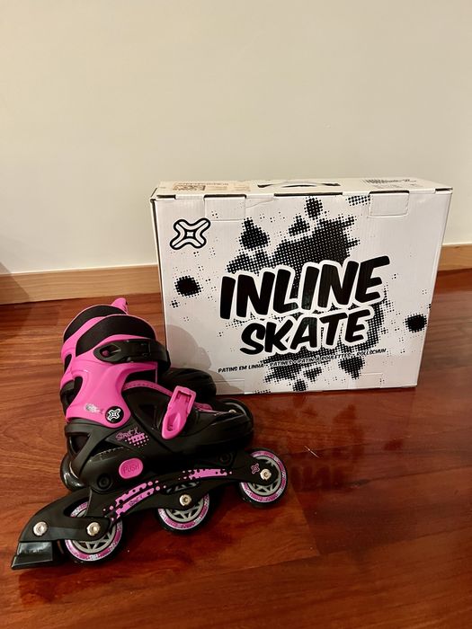 Skate menina Rosa e Preto