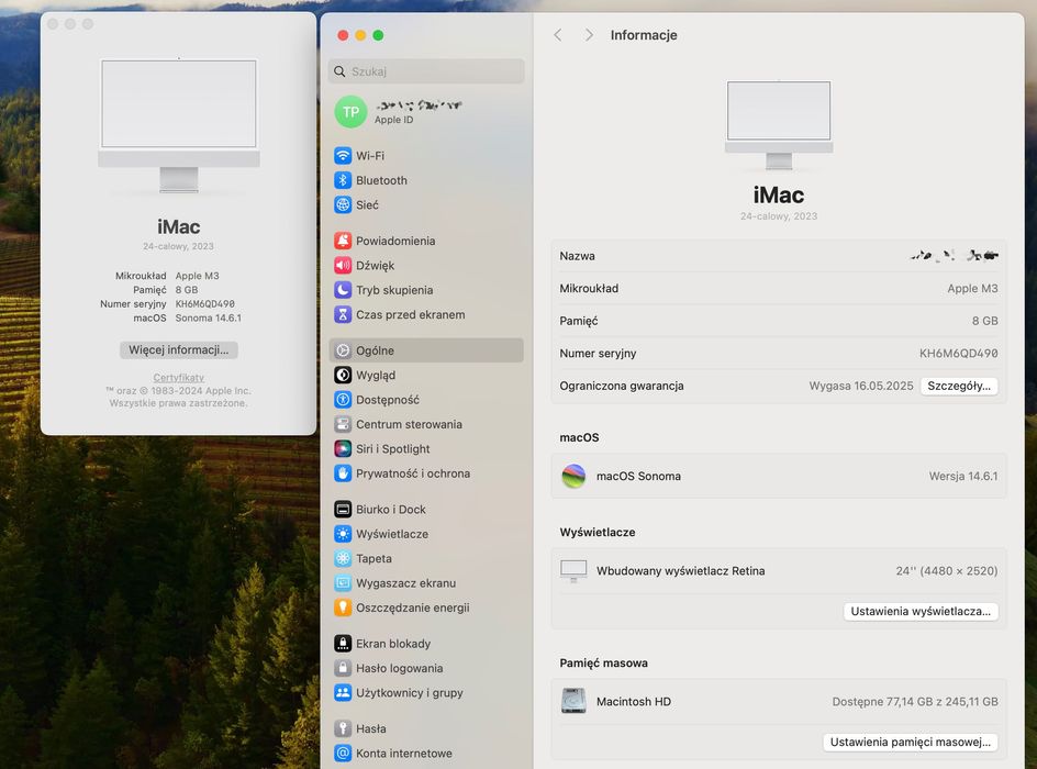Sprzedam komputer Apple iMac 24"