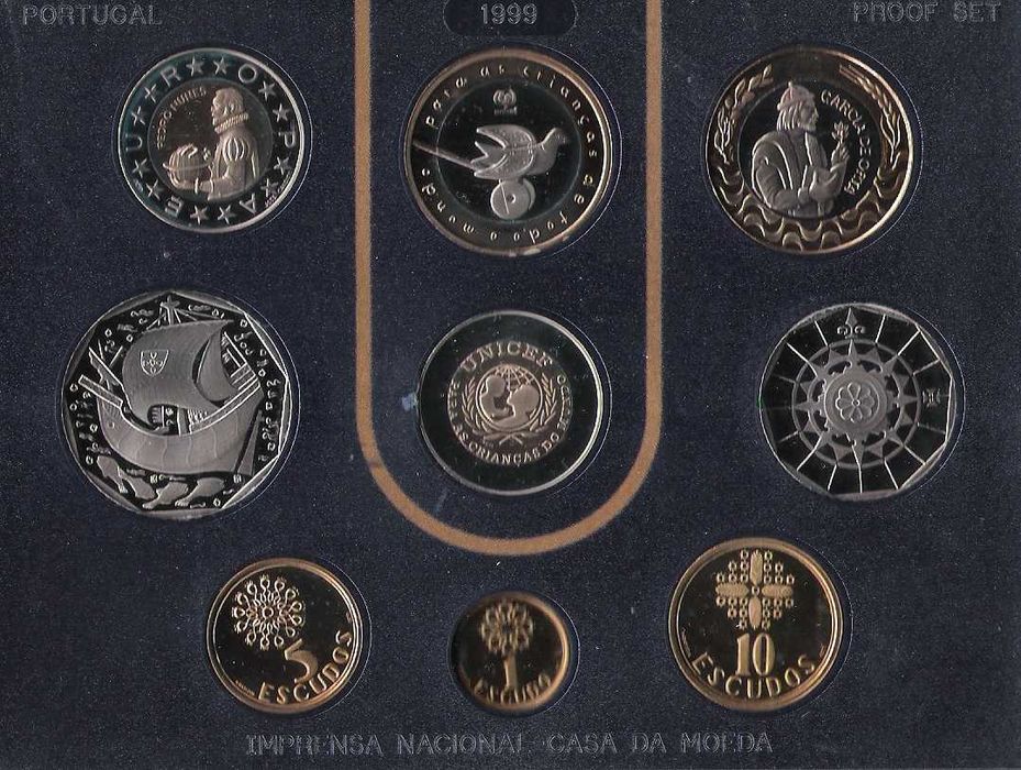 Escudos Carteira Proof - 1999