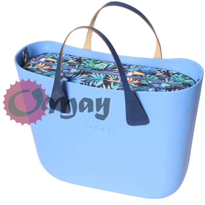Granatowy organizer do OBAG MINI tukany lazur 2 kieszenie wkład OMAY