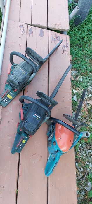 Бензинова ланцюгова пила Parkside 2 штуки та Makita