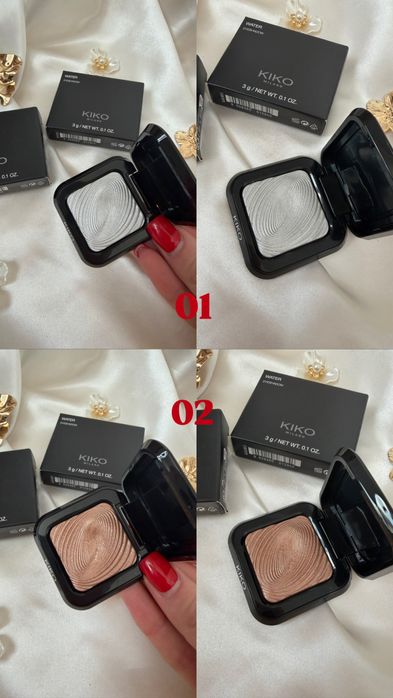 Тіні для повік Kiko Milano Water Eyeshadow 01 05 09 10 14 15 21