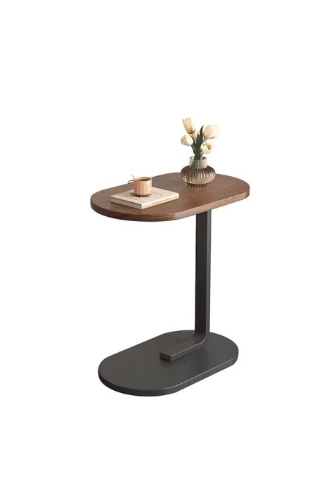 Приліжковий столик із дерев’яною стільницею