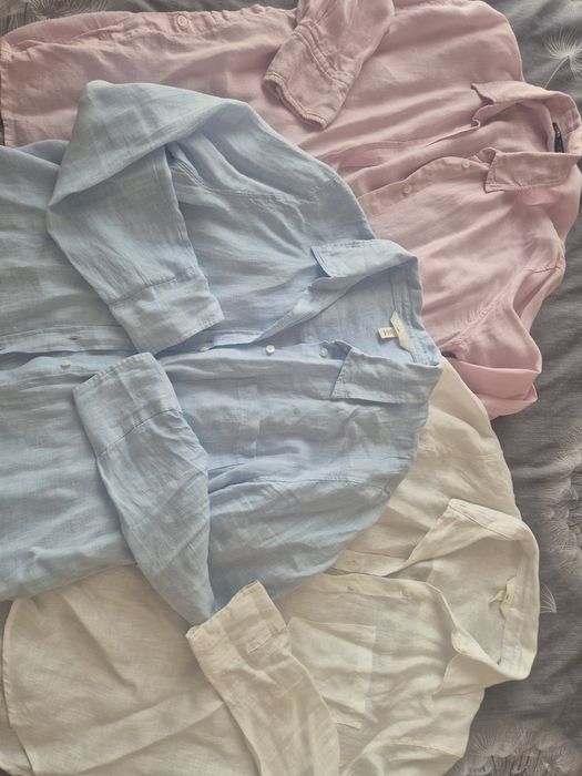 Рубашки лён Zara,HM