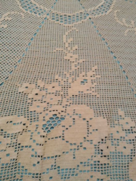 Colcha de renda toalha de renda e colcha vintage