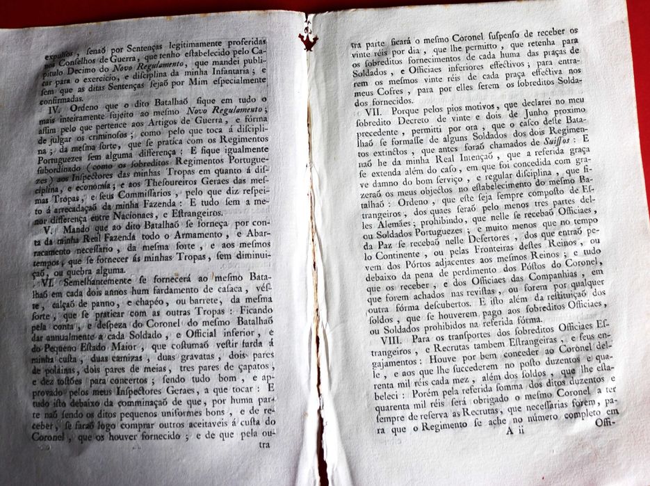 Rei D José alvará do Regimento dos Reaes Estrangeiros 1763