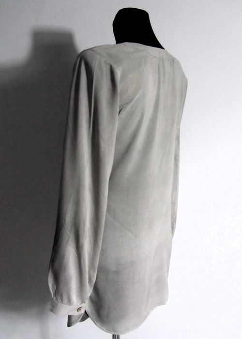 Szara długa koszula Cieniowana Ombre Hippie Boho Wiskoza 34 XS