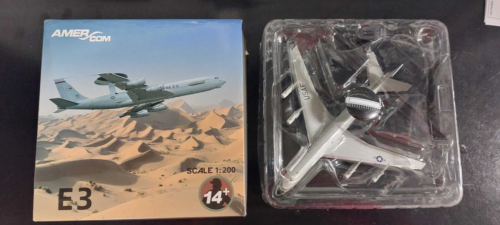 Avião Boeing Aviões Airbus escala 1/200 Boeing E-3 Sentry