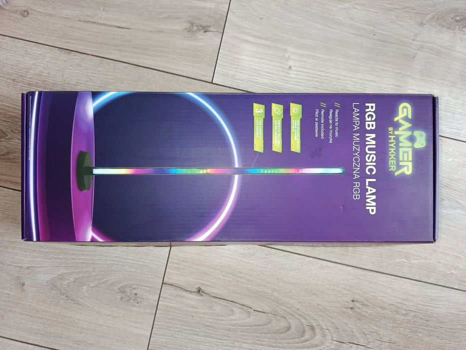Wysoka Muzyczna lampa RGB z pilotem timer USB