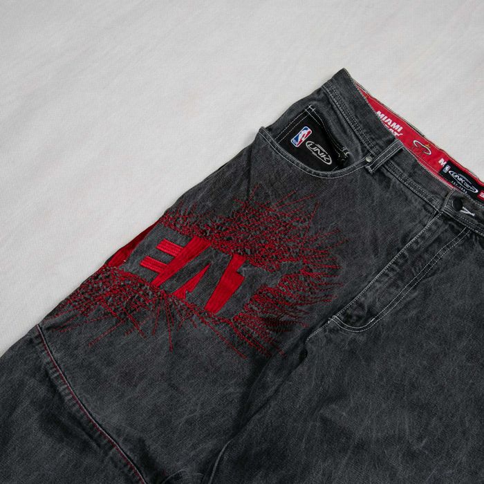 UNK Denim NBA Miami Heat spodnie jeansowe baggy 32us