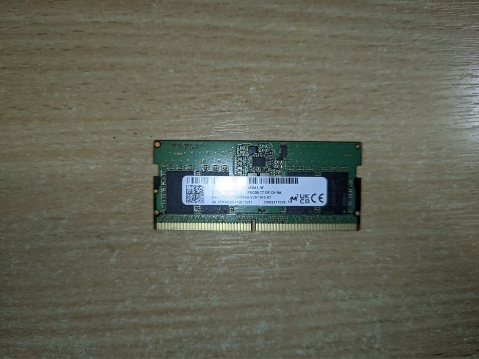 Оперативна пам'ять Micron 8 GB SO-DIMM DDR5 4800 MHz