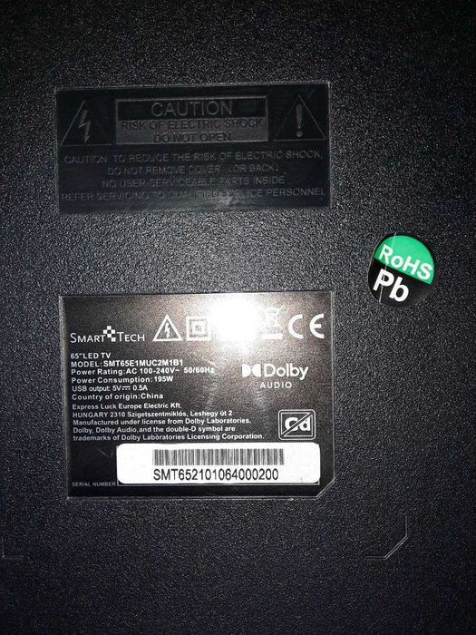 65" 4К UHD Смарт Android Український Smart Tech 65E1MUC2M зНімеччини