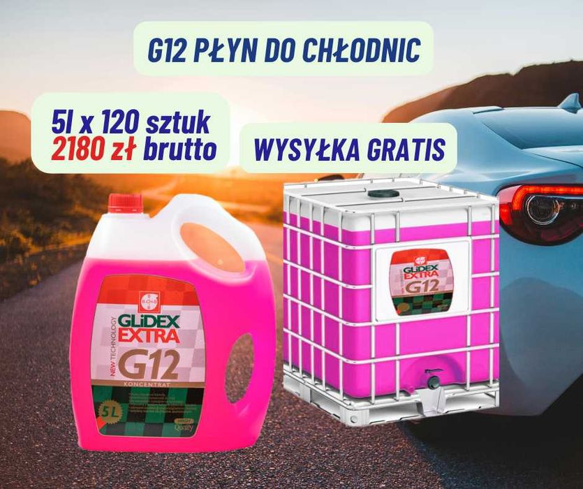 G12 Płyn do chłodnic -35°C Różowy 5L - Paleta 120 sztuk - BORYGO