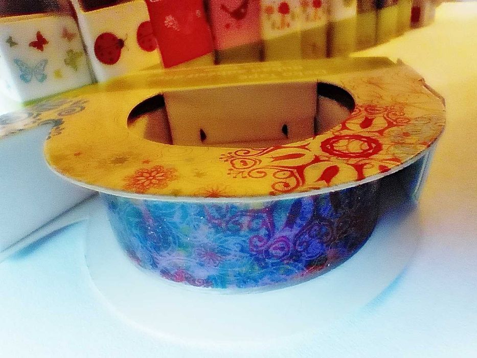 Taśmy klejące dekoracyjne nowe 13 szt. różne wzory