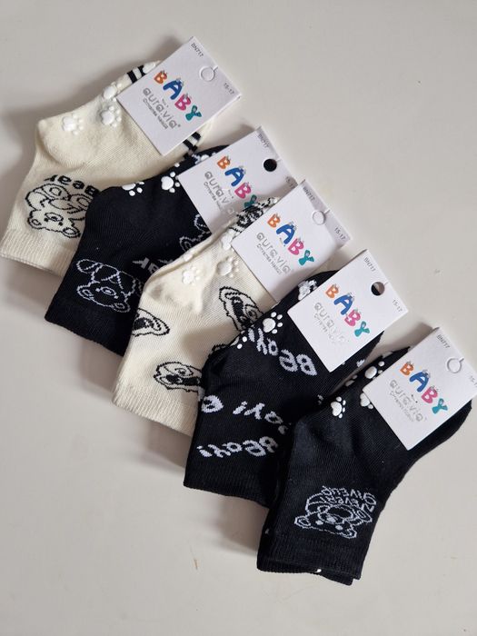 Skarpetki dziewczęce niemowlęce 5 par 15-17 ABS antypoślizgowe Aura vi