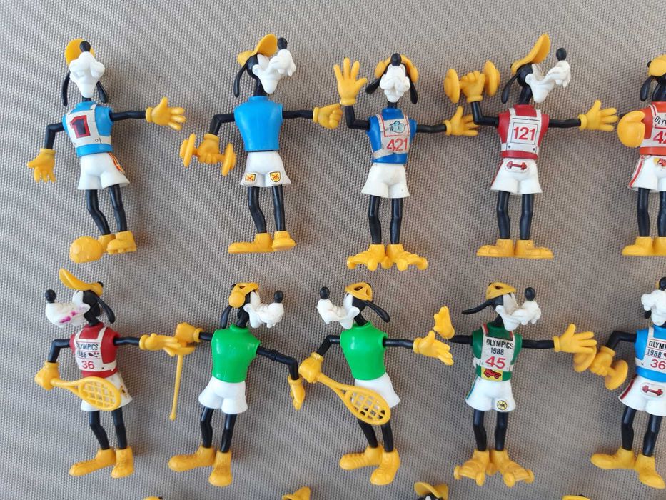 Lote Kinder Surprise Goofy Jogos Olímpicos 19 Figuras Anos 80 Vintage