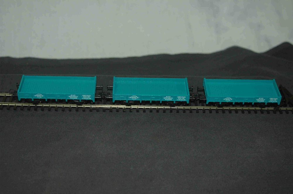 Set 3 vagões gôndola (Água de colónia) ROCO HO