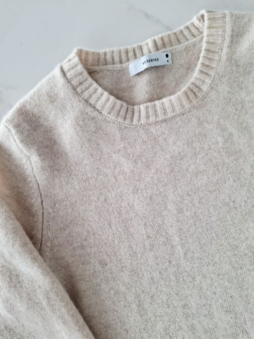 Beżowy wełniany sweter 100% wełna