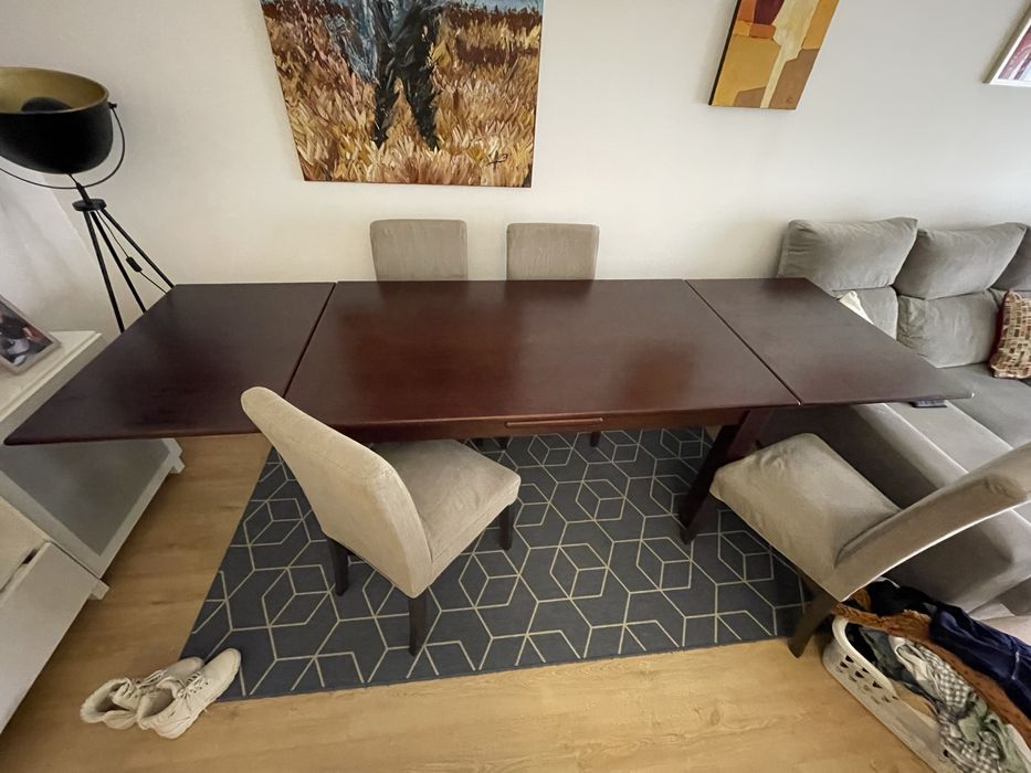 Mesa grande madeira maciça como nova