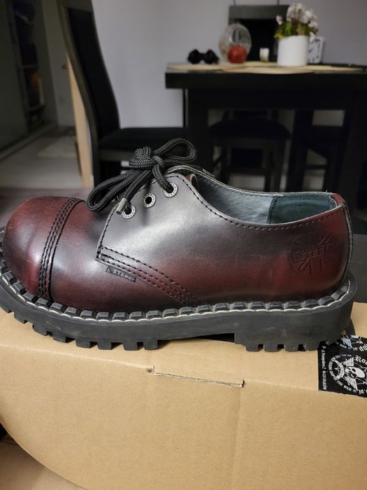 Buty Glany Steel niskie bordowe rozm. 39