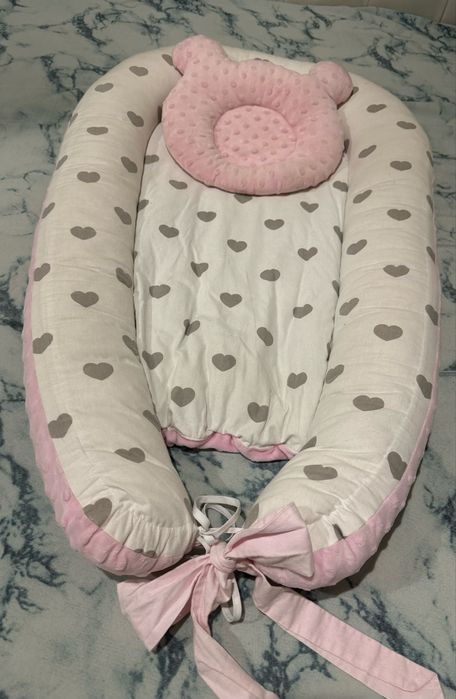 Кокон для новонароджених Гніздечко для малюка + Подушка Комплект