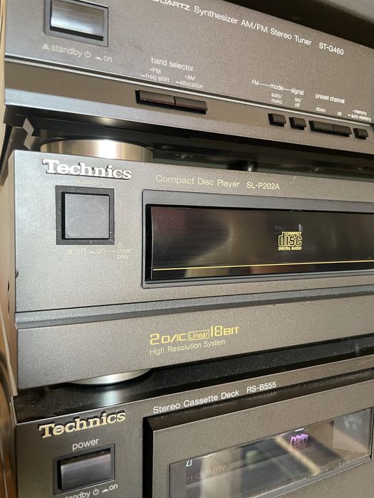 Wieża technics z gramofonem