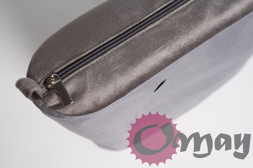 organizer do OBAG MINI velvet szary welur wkład 2 kieszenie OMAY
