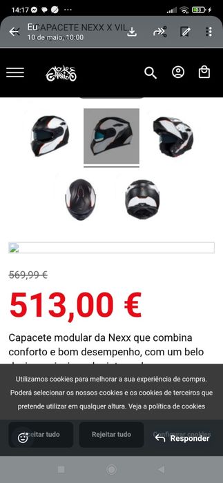 Capacete de mota
