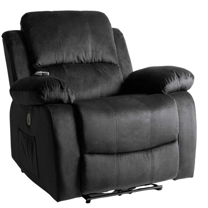 Fotel Welur Czarny ARON