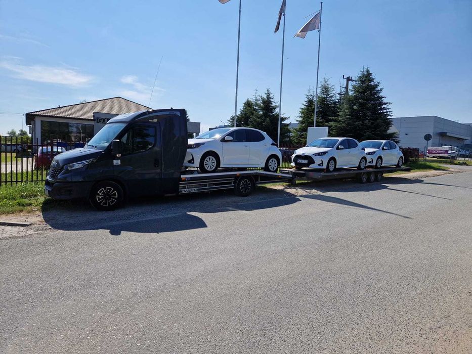 Transport międzynarodowy na lawecie samochodów Niemiec Belgii Holandii
