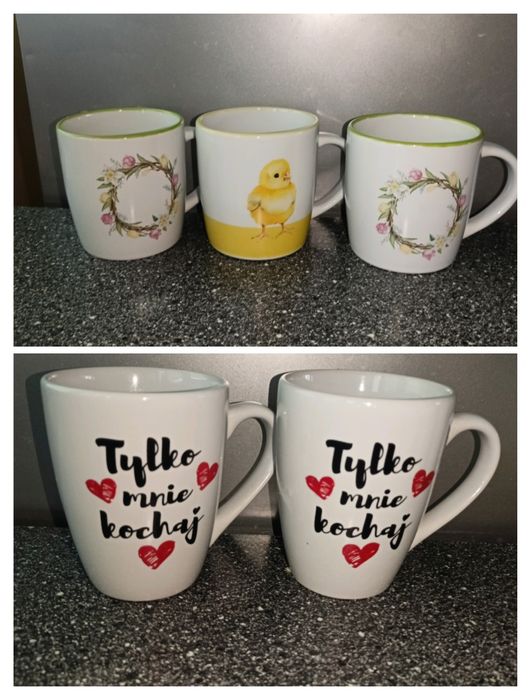 Zestaw 5 sztuk nowych kubeczków