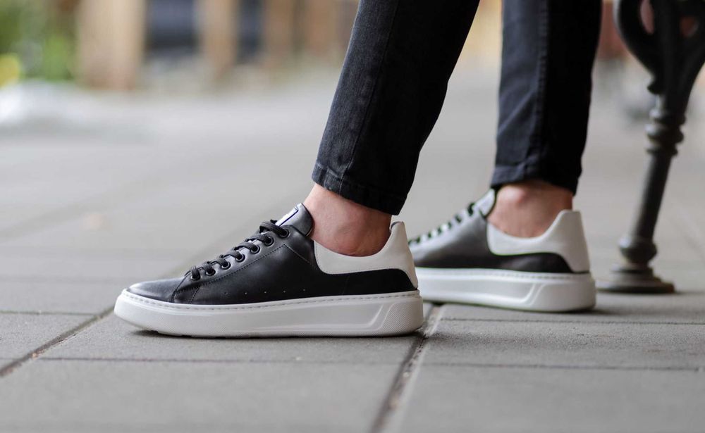 Sneakersy męskie Lurso Tremblay Black | 100% skóra