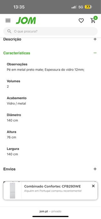 Mesa de Jantar JOM LAGUNA