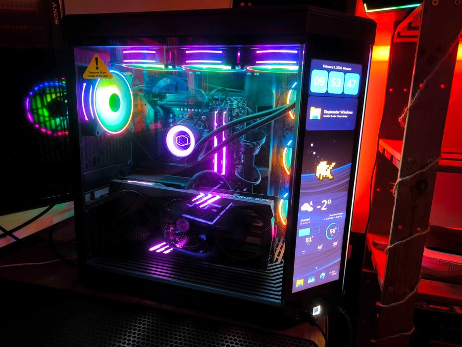 Komputer Gamingowy (zestaw) mocny z dotykowa obudowa MSI 4070 32GB RAM