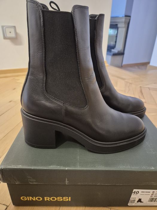 Skórzane botki Gino Rossi 40