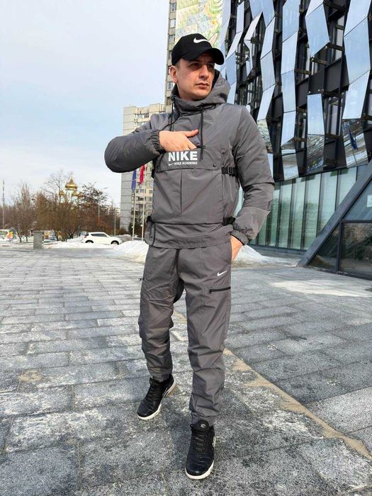 Мужская куртка Nike демисезонная анорак Найк весна осень черная S-XXL