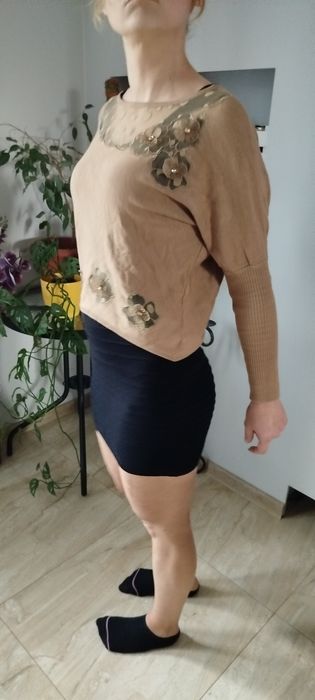 Set komplet dwuczęściowa sukienka nietoperz