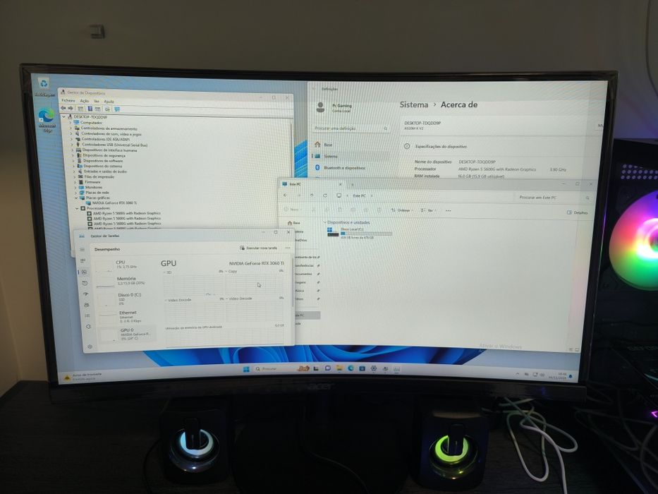 PC Gaming R5 32 Ram+ Ecrã+ Periféricos 3x S/ Juros