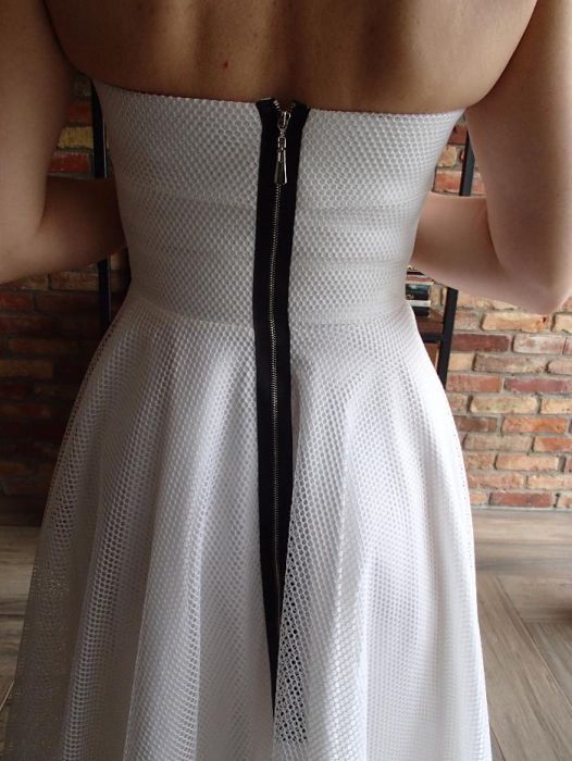 Oryginalna, krótka sukienka ślubna, r. 36 j.Simple, La Mania