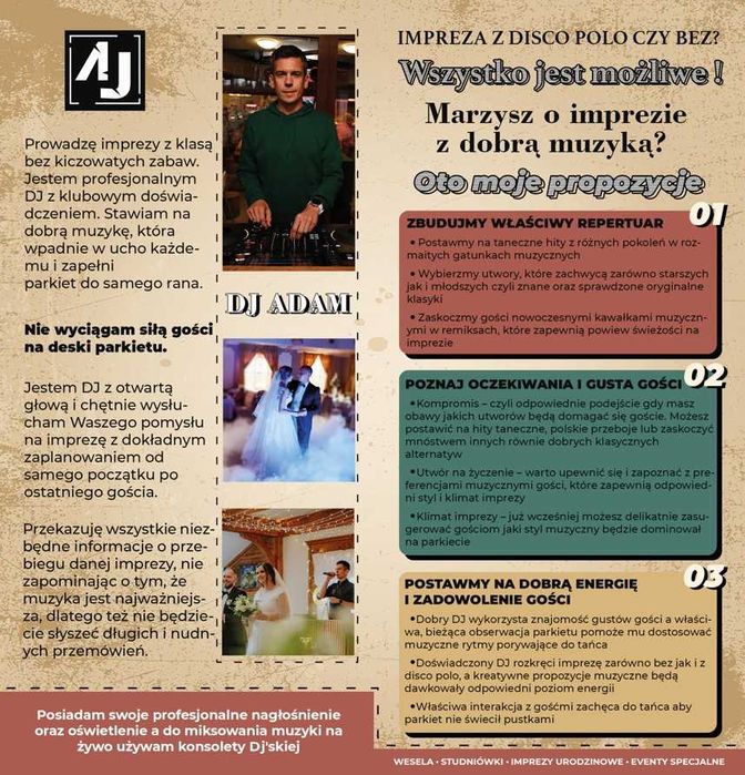 DJ / Wodzirej na Twoją imprezę | Wesele | Oprawa muzyczna z klasą
