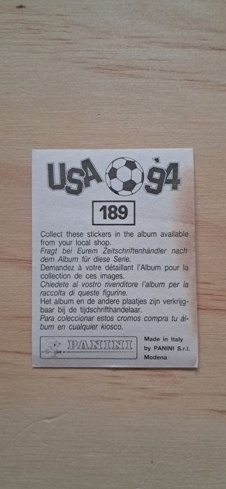Cromo futebol de Camarasa(Usa 94)da Panini