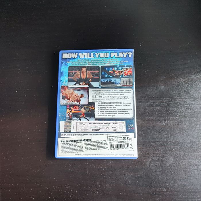 Jogo PS2 - Smackdown vs Raw 2008 - PlayStation 2