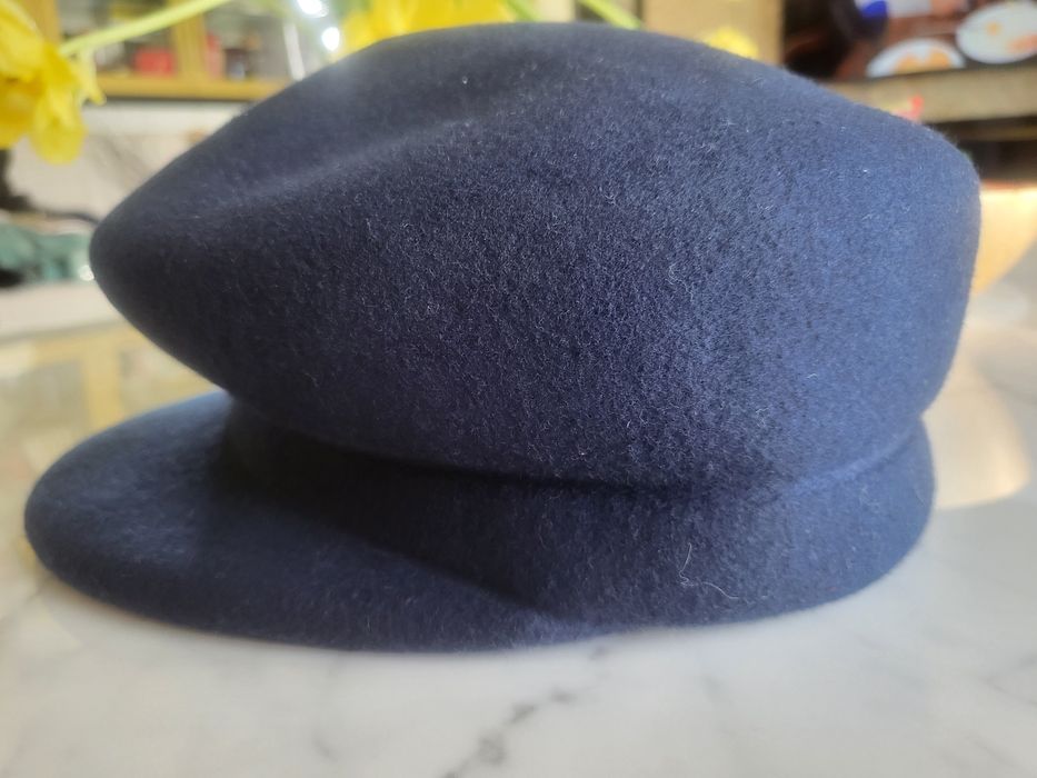 Kapelusz czapka kaszkiet granat 53-54cm Italy by Filippo Catarzi