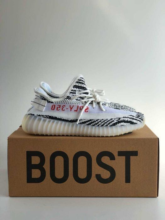 Мужские кроссовки Adidas Yeezy Boost 350 v2 White Zebra. 40-45