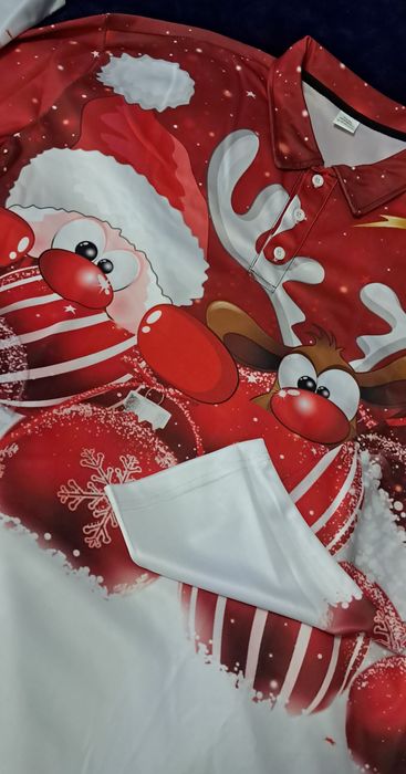 Bluzka koszulka bluza polo Świąta Renifer XXXL