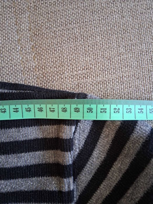 Męski sweter w szaro-czarne pasy r. XXL