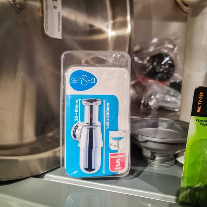 Sifão Regulável Sensea Latão Cromado – Novo e Selado (Garantia 5 Anos)